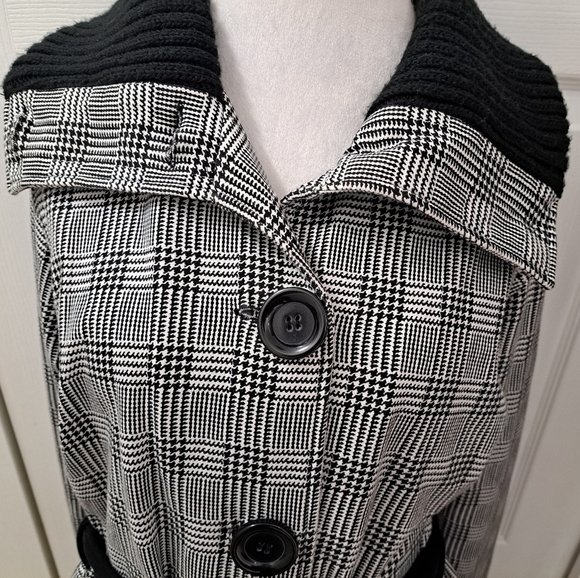 Self Esteem Black & White Plaid  Coat   Size 1X - Picture 2 of 12